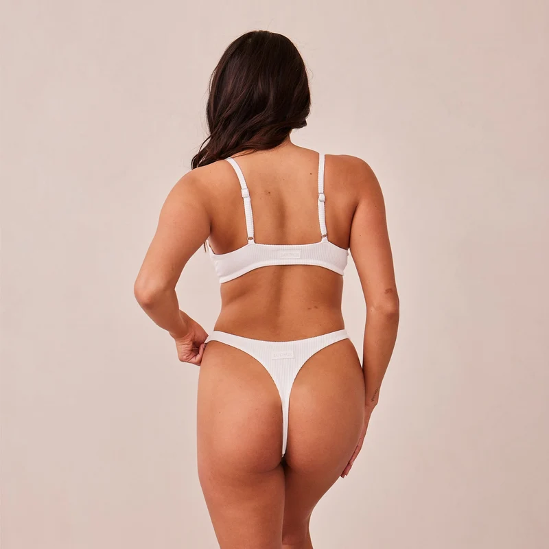 Ribbed Triangle BH - Weiß