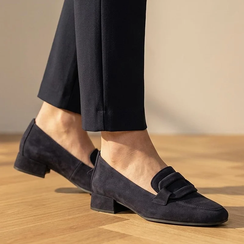 Gabor Smart All Leather Moccasins - GAB44515 / 330 020 - Navy Suede