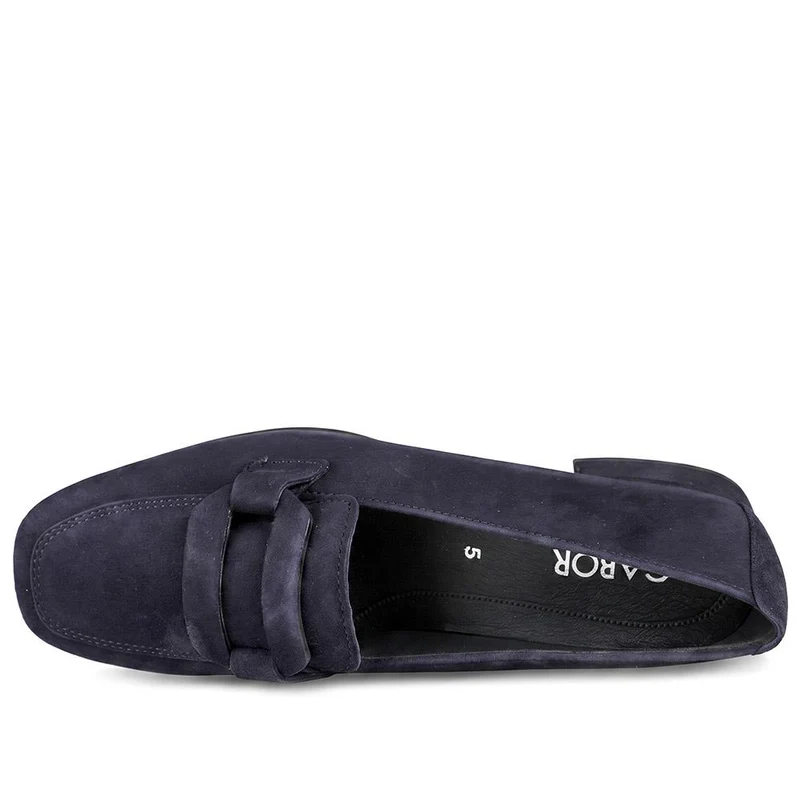 Gabor Smart All Leather Moccasins - GAB44515 / 330 020 - Navy Suede