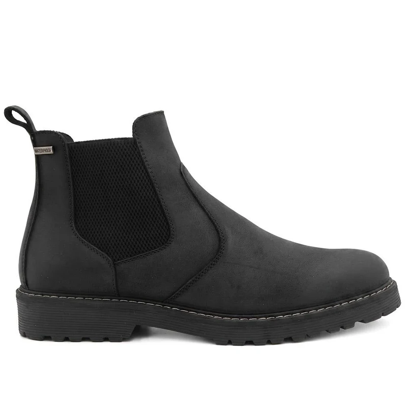 Hartlepool Waterproof Leather Chelsea Boots - HARTLEPOOL / 330 091 - Black