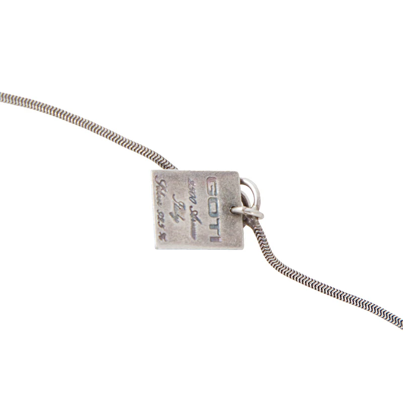 GOTI Silberkette mit Anhänger in Blattform CN258 silber