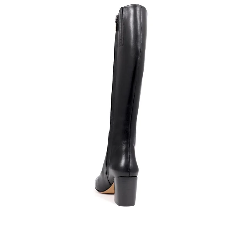Neptune Long Extra-Small Calf Fit Leather Boots - NEPTUNELONGXS / 326 214 - Black