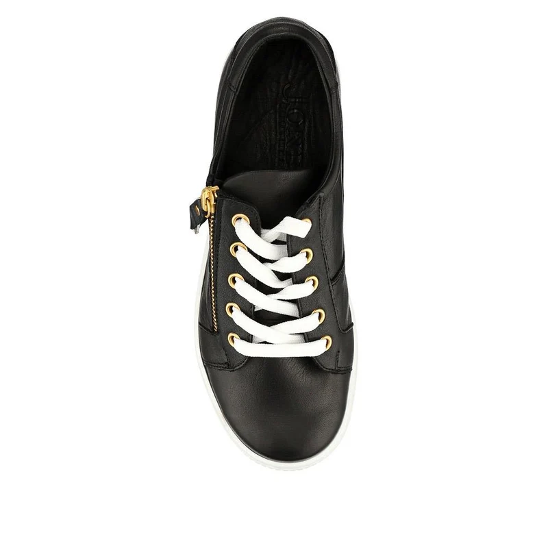 Padova Wide-Fit Leather Trainers - PADOVAWIDE / 326 787 - Black