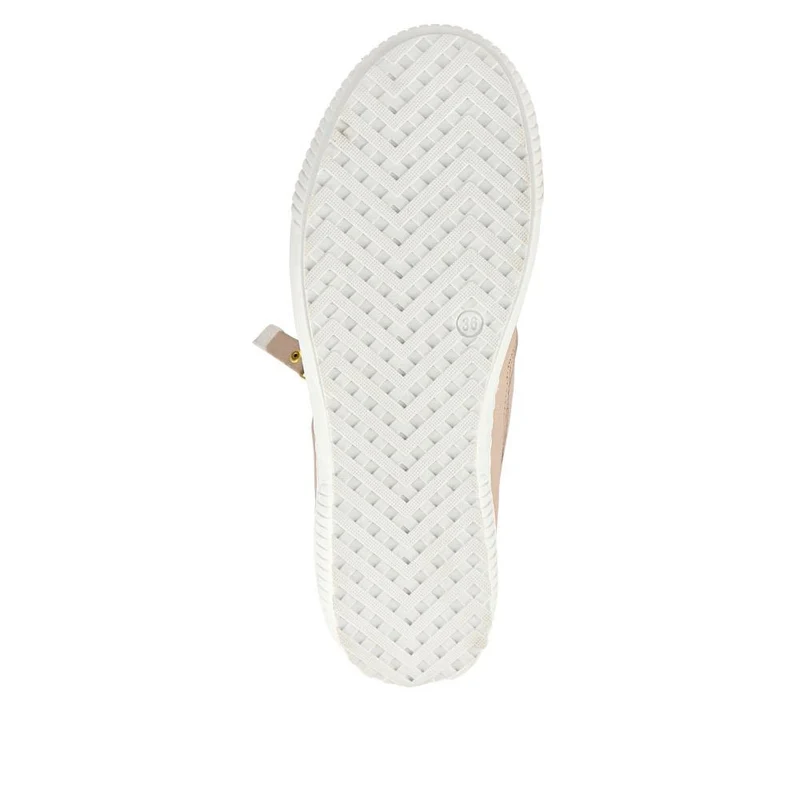 Padova Wide-Fit Leather Trainers - PADOVAWIDE / 326 787 - Stone