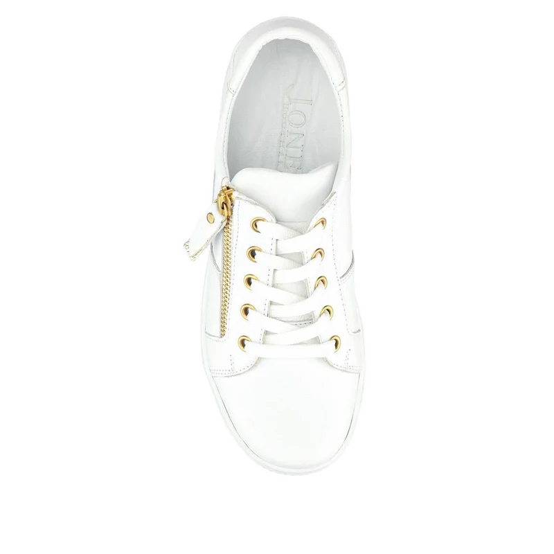 Padova Wide-Fit Leather Trainers - PADOVAWIDE / 326 787 - White