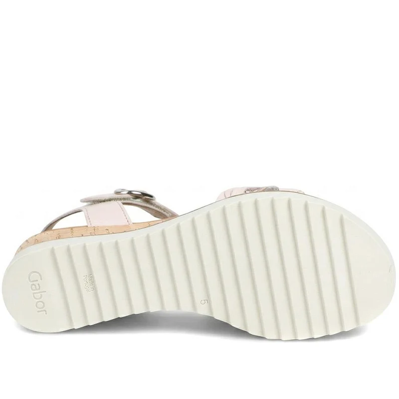 Gabor Revo Wide Fit Leather Adjustable Sandals - GAB43526 / 328 871 - Blush