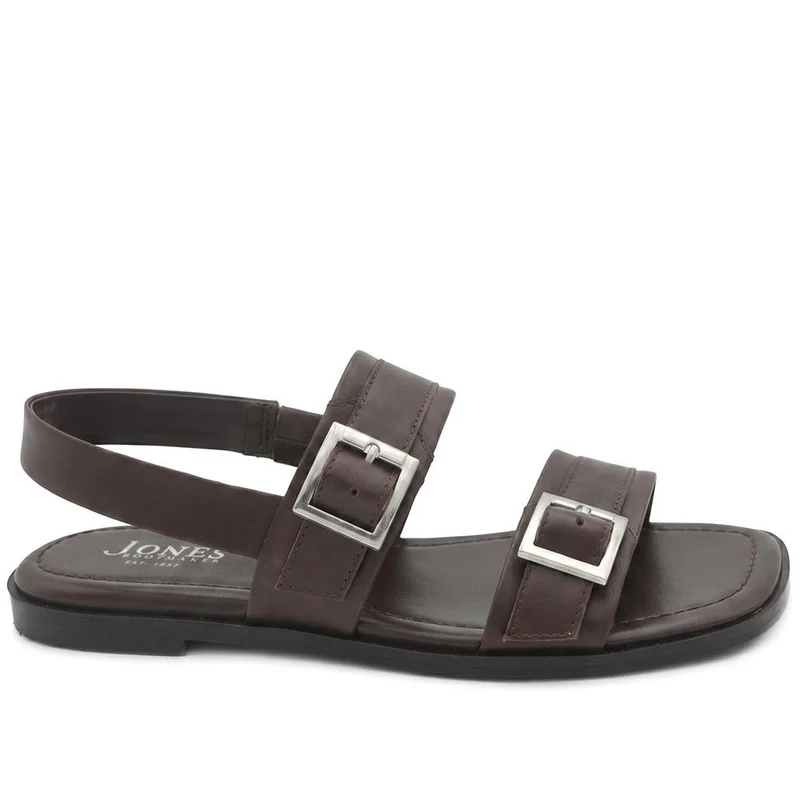 Haniya Leather Dual Buckle Fasten Sandals - HANIYA / 329 573