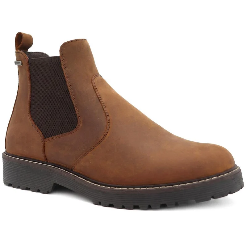 Hartlepool Waterproof Leather Chelsea Boots - HARTLEPOOL / 330 091 - Brown