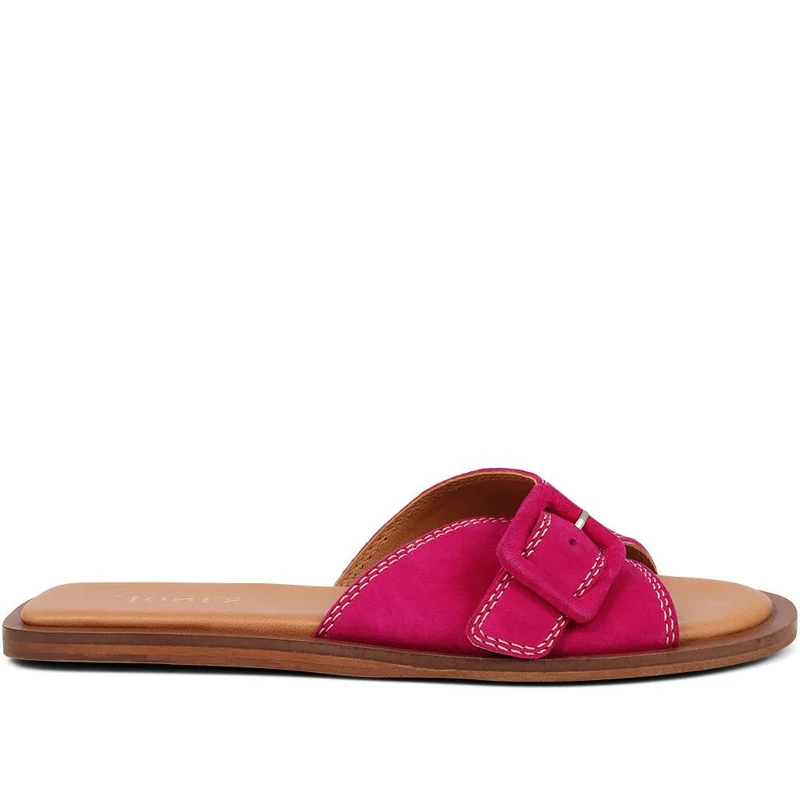 Georgette Leather Mules - GEORGETTE / 325 305 - Pink