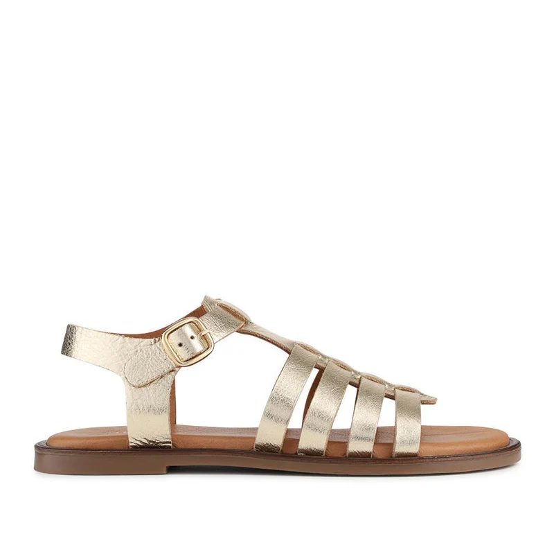 Hera Leather Strappy Buckled Sandals - HERA / 329 051 - Gold