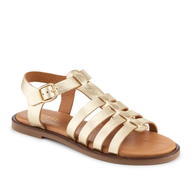 Hera Leather Strappy Buckled Sandals - HERA / 329 051 - Gold