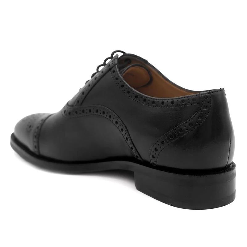 Maynard Wide Fit Leather Oxford Brogues - MAYNARDWIDE / 329 989 - Black