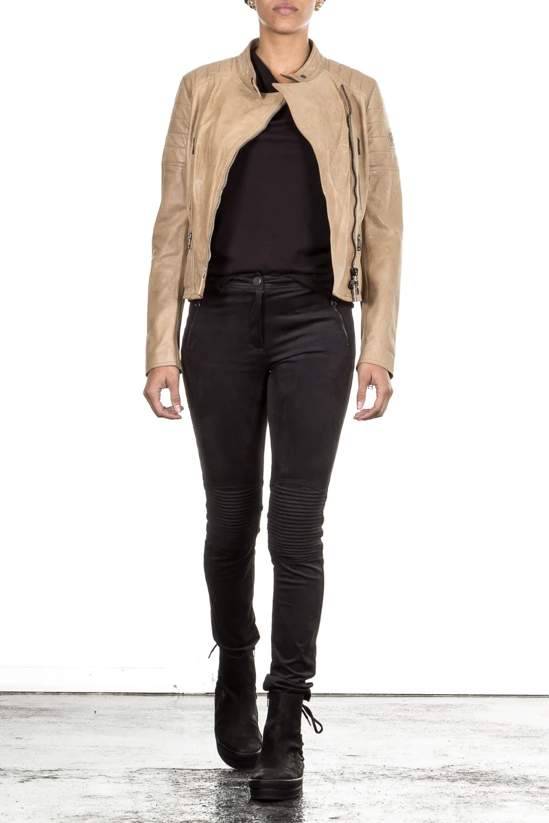 Belstaff Damen Leder Jacke ENDRICK sand