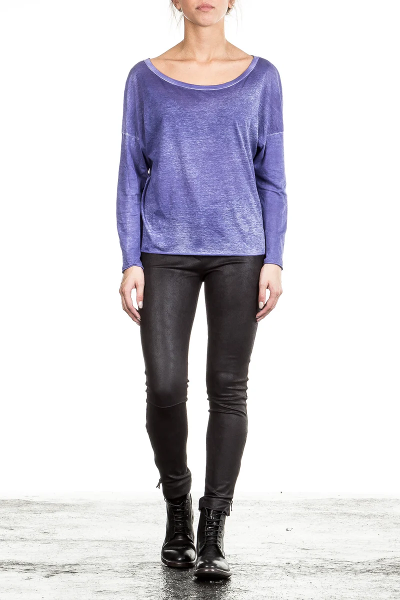 AVANT TOI Damen Baumwoll Shirt blau