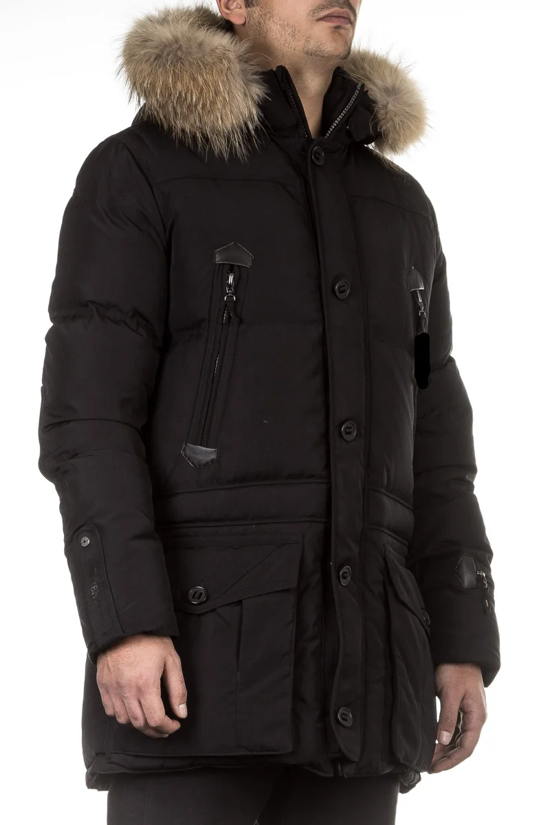 Eleven Elfs Herren Daunen Parka BIG FOOT schwarz