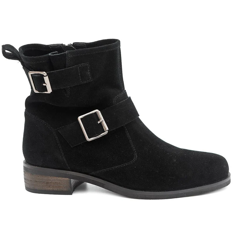 Maribel Buckle-Detailed Leather Boots - MARIBEL / 328 563