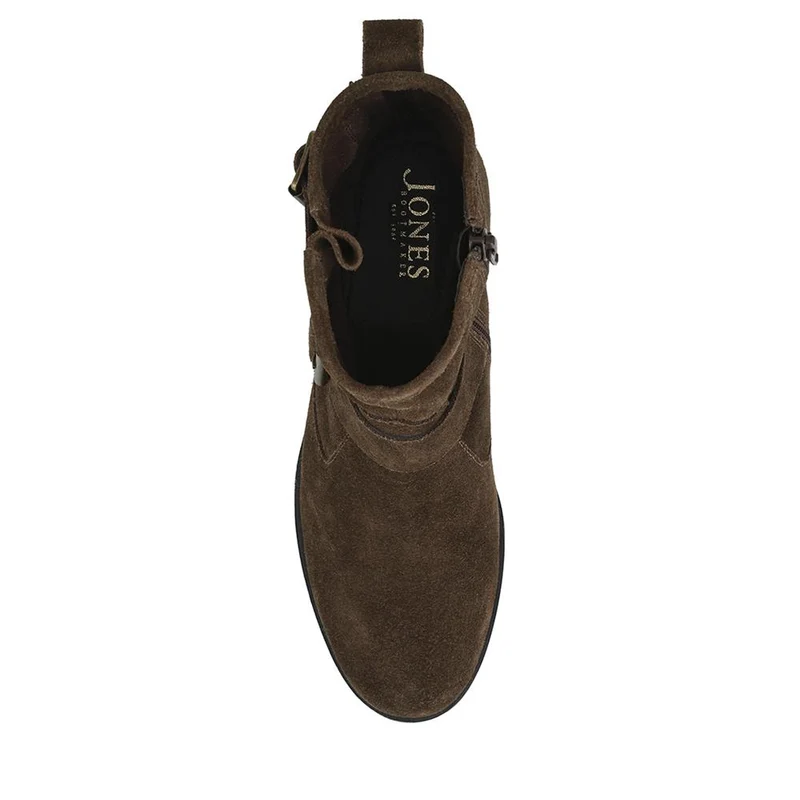 Maribel Buckle-Detailed Leather Boots - MARIBEL / 328 563 - Chocolate Suede