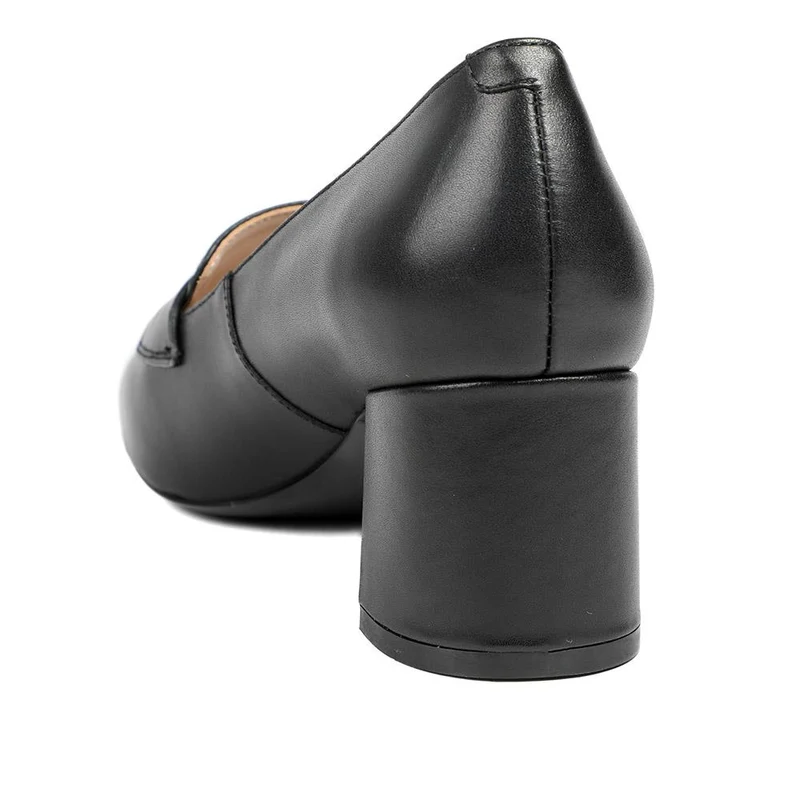Zeta Leather Court Shoes - ZETA / 329 015 - Black Leather