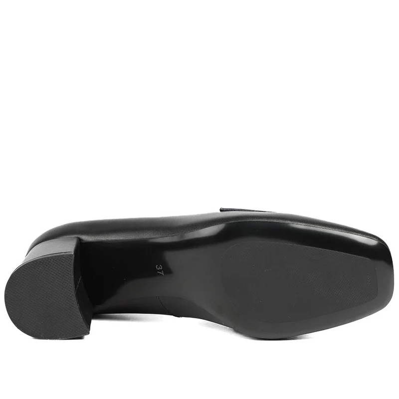 Zeta Leather Court Shoes - ZETA / 329 015 - Black Leather