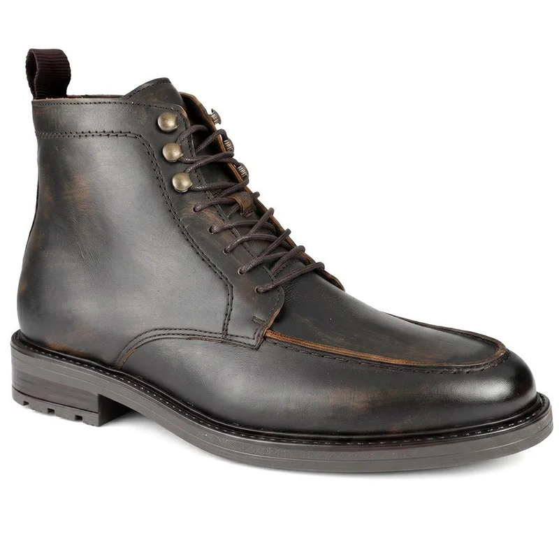 Endric Leather Lace Up Boots - ENDRIC / 330 100 - Brown