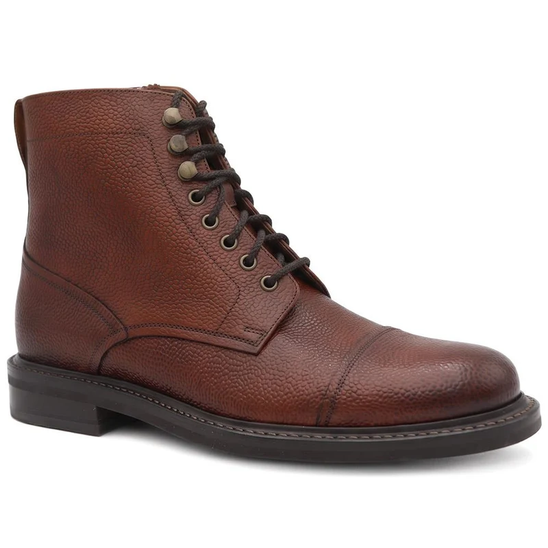 Barking Goodyear Welted Leather Ankle Boots - BARKING / 320 739 - Tan Grain