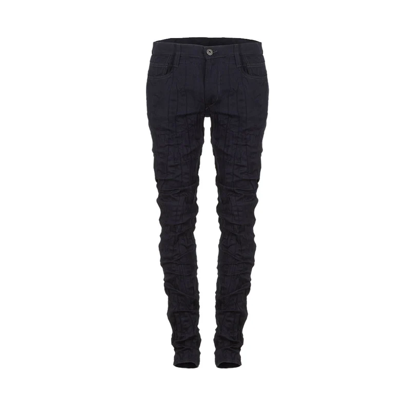 ISSEY MIYAKE Jeans Crashed Look blau