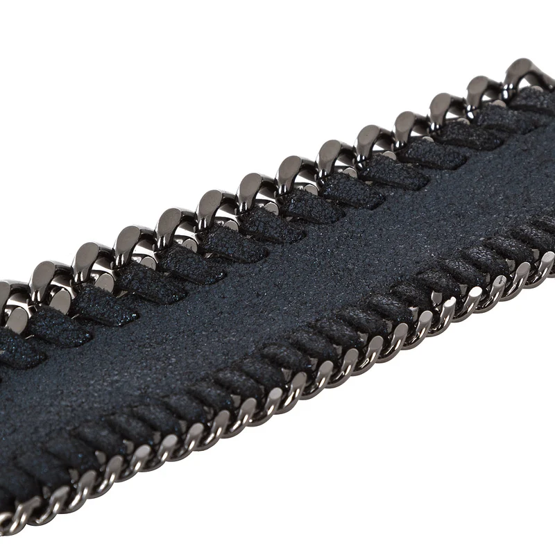 Riccardo Forconi Wende Lederarmband mit Kette blau