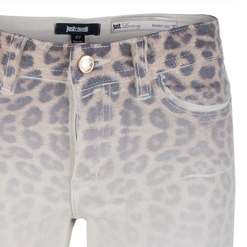 Just Cavalli Jeans Hose beige leoprint