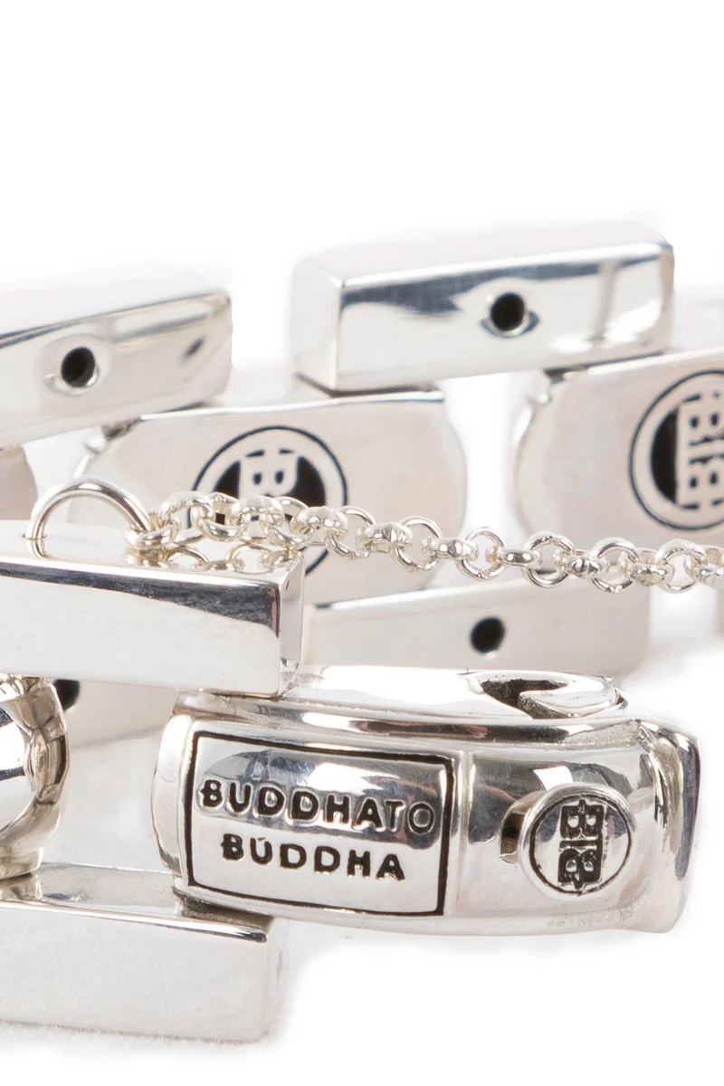 BUDDHA TO BUDDHA Silberarmband BATUL 2 cm silber