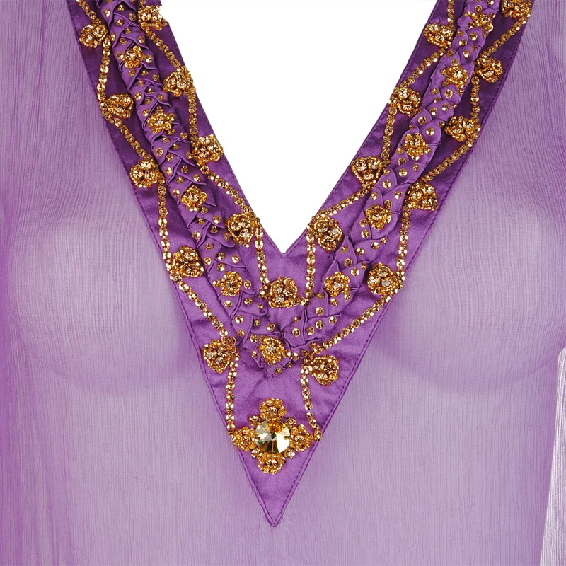 Shivadiva Seiden Kleid violett