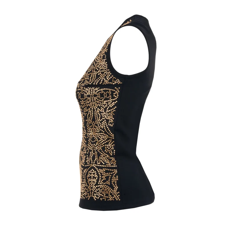 Just Cavalli Top ornamental Strasssteine schwarz