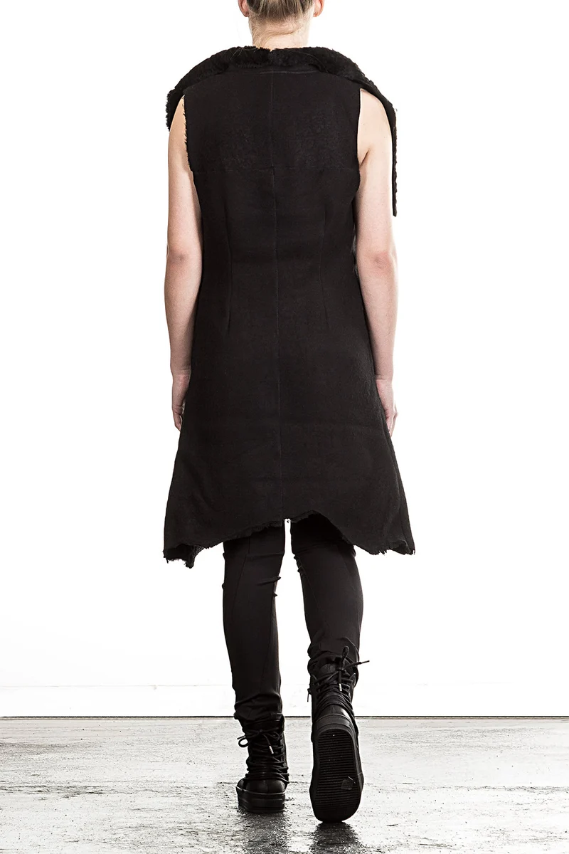 10sei0otto Damen Lederweste Avantgarde schwarz