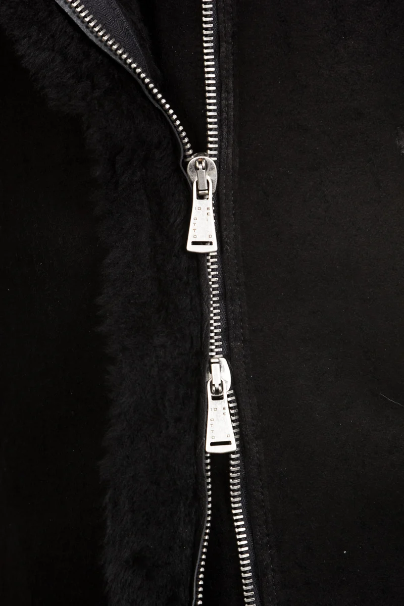 10sei0otto Damen Lederweste Avantgarde schwarz