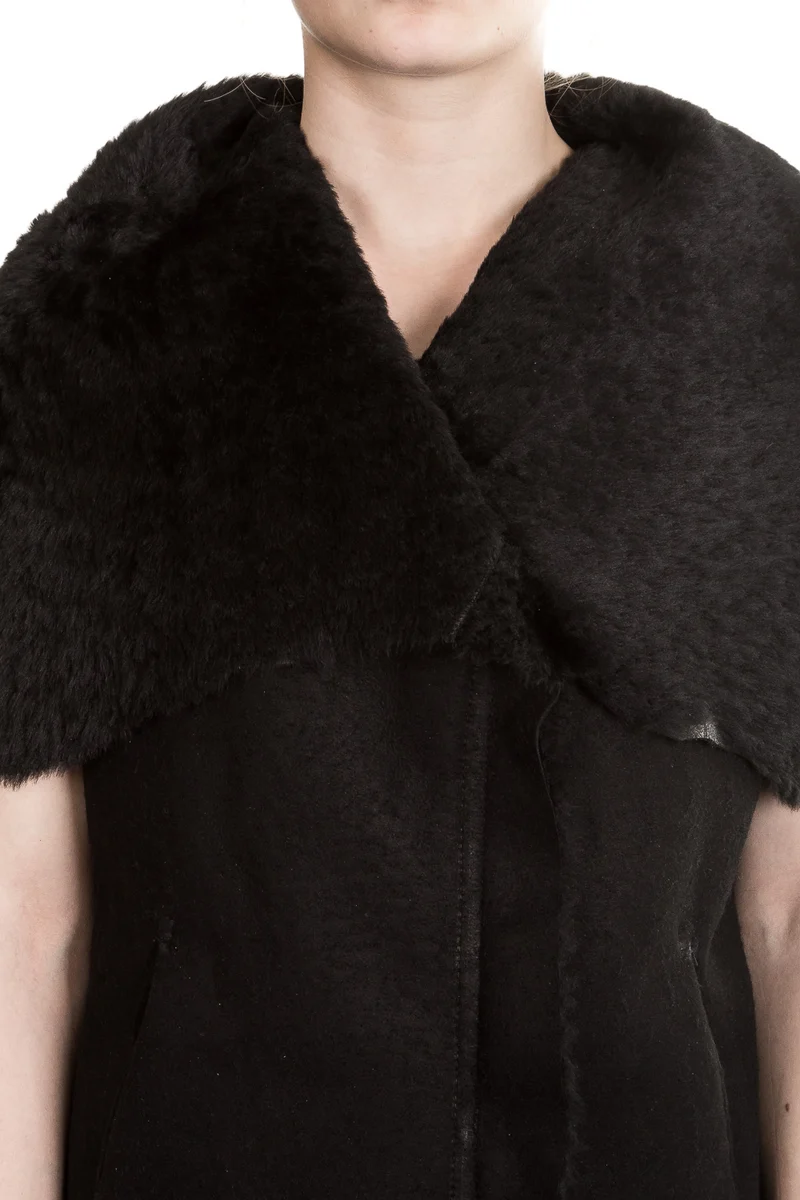 10sei0otto Damen Lederweste Avantgarde schwarz