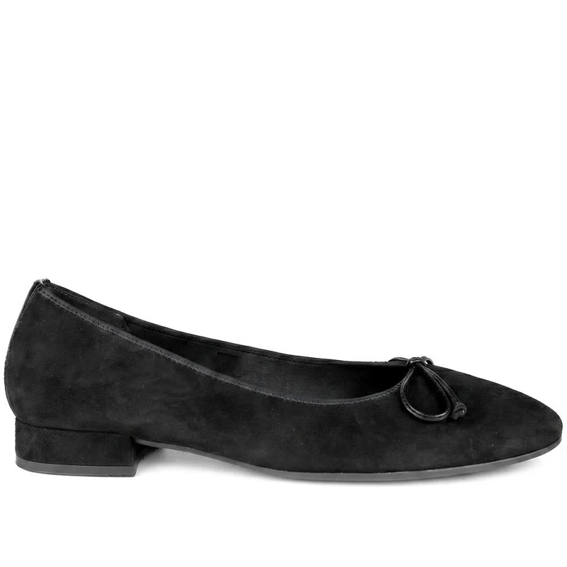 Wide Fit Leather Delicate Bow Pumps - GAB44516 / 330 027