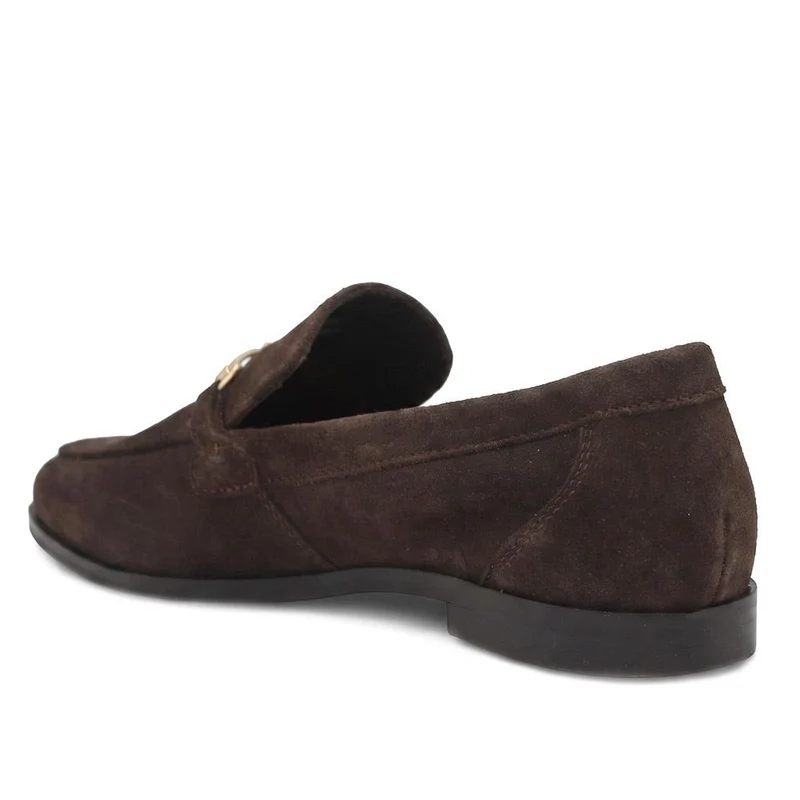 Tabbitha Leather Snaffle Loafers - TABBITHA / 329 868 - Chocolate Suede