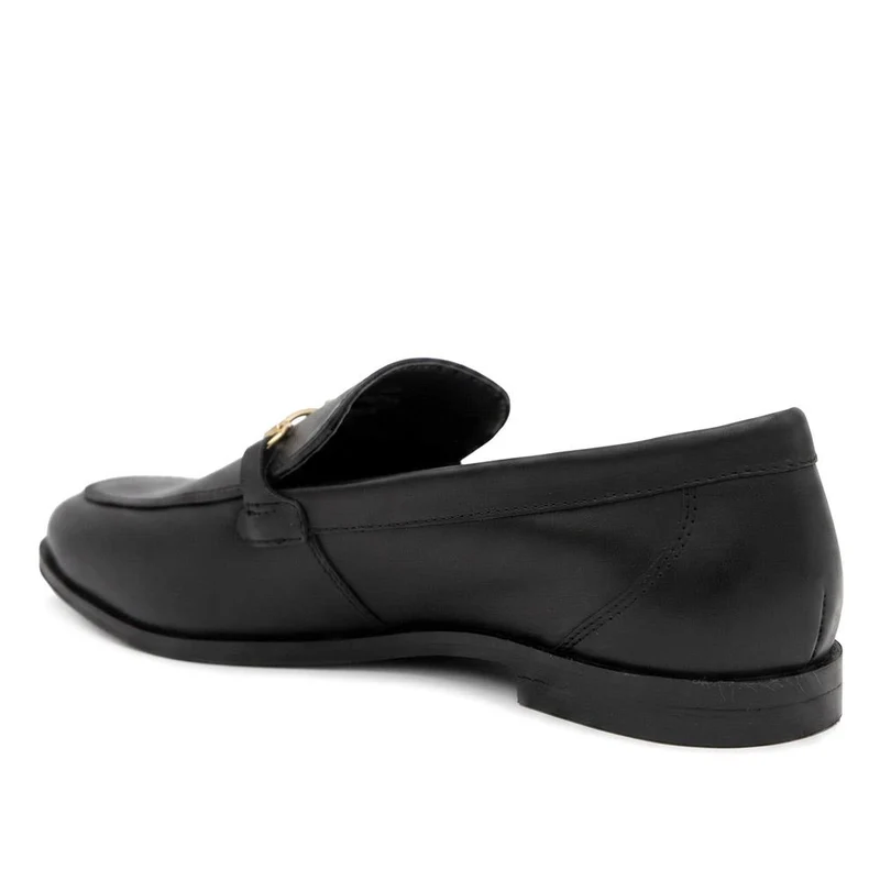 Tabbitha Leather Snaffle Loafers - TABBITHA / 329 868 - Black Leather