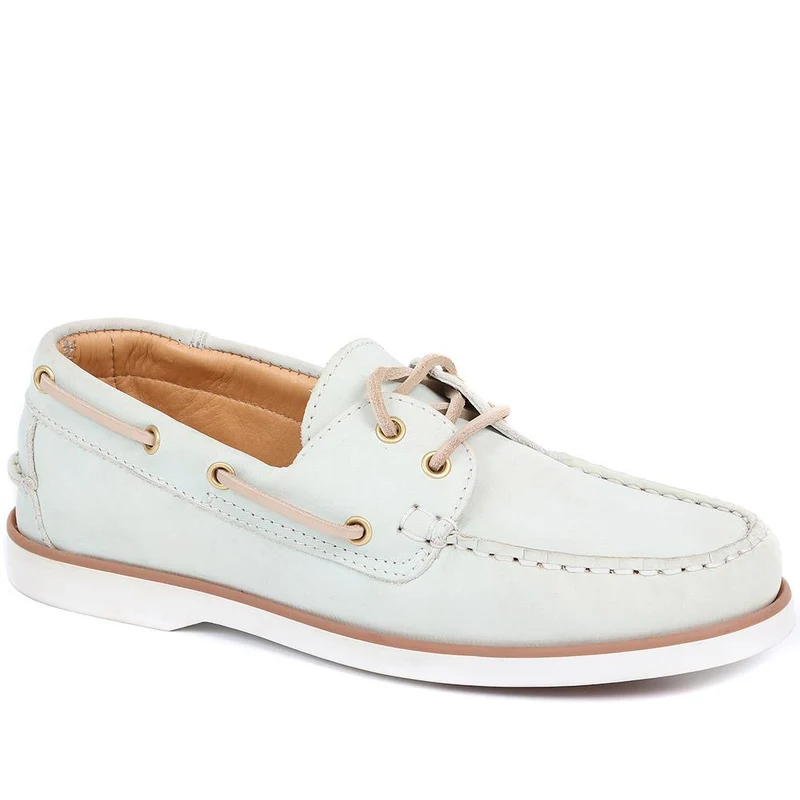 Patrizia Leather Boat Shoes - PATRIZIA / 322 369 - Mint