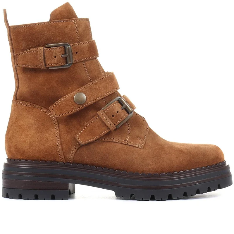 Casimira Buckle Biker Boots - CASIMIRA / 320 549