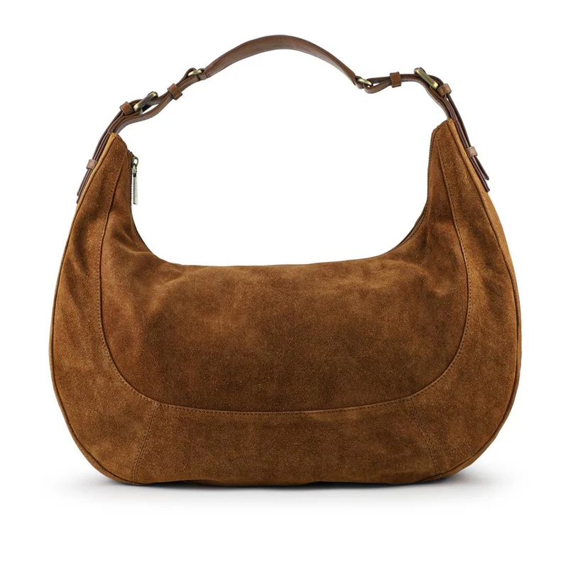 Ysabelle Leather Slouch Bag - YSABELLE / 324 555 - Tan