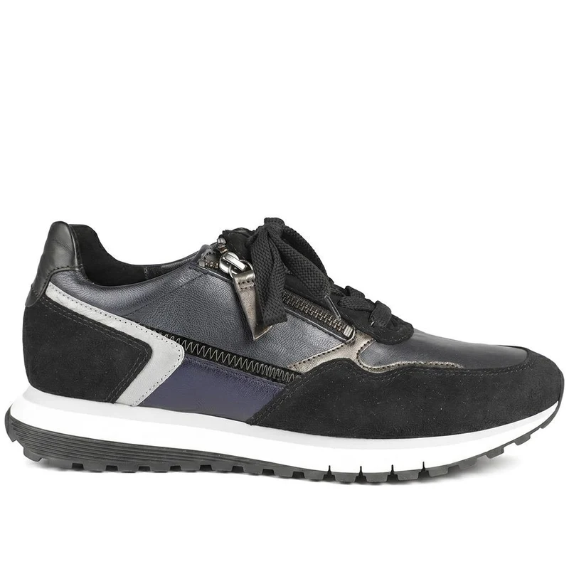 Gabor Hollywell Wide Fit Zip & Lace Trainers - GAB42502