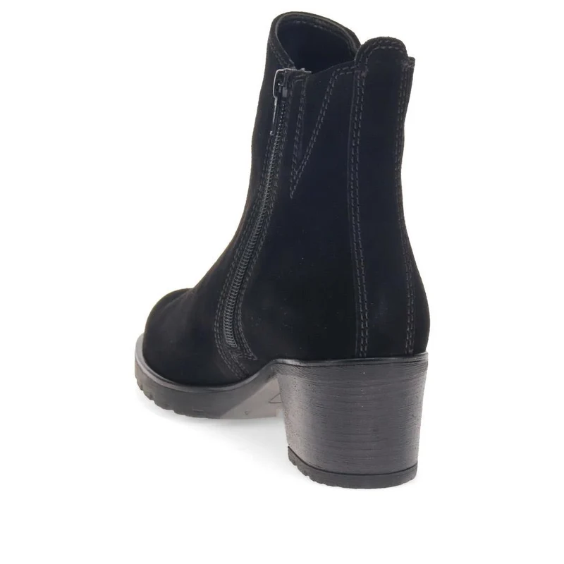 Delight Block-Heeled Ankle Boots - GAB40513 / 325 887 - Black Suede
