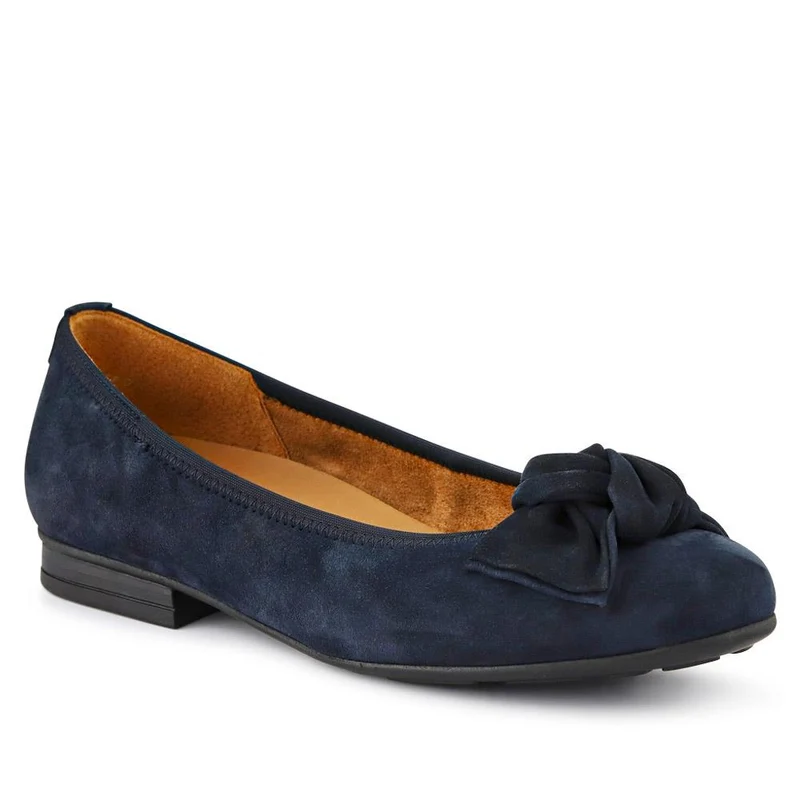 Picnic Leather Ballet Pumps - GAB40503 / 325 893 - Navy Suede