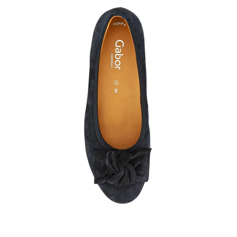 Picnic Leather Ballet Pumps - GAB40503 / 325 893 - Navy Suede