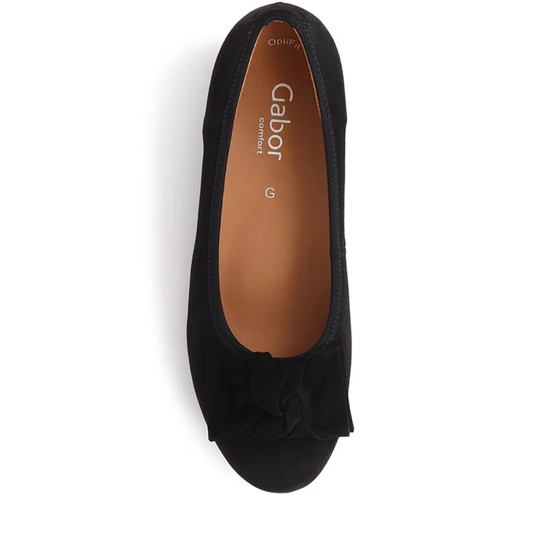 Picnic Leather Ballet Pumps - GAB40503 / 325 893 - Black Suede