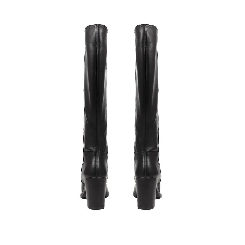 Cagliari Wide Calf Fit Knee-High Boots - CAGLIARIL / 321 032 - Black