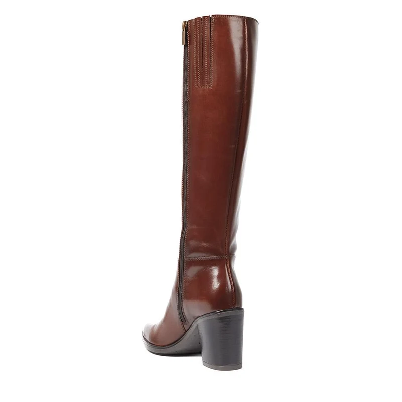 Cagliari Wide Calf Fit Knee-High Boots - CAGLIARIL / 321 032 - Brown