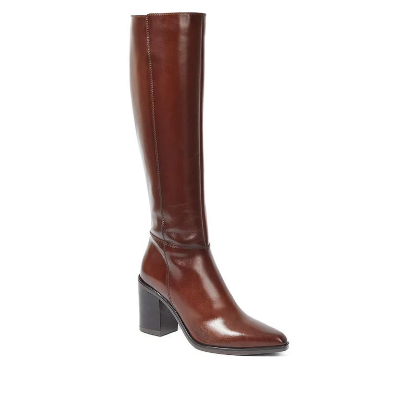 Cagliari Medium Calf Fit Knee-High Boots - CAGLIARIM / 321 031 - Brown