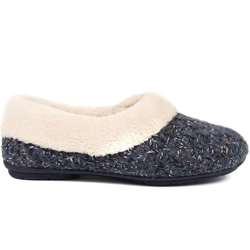 Faux-Fur-Lined Slippers - CARIANA / 324 749