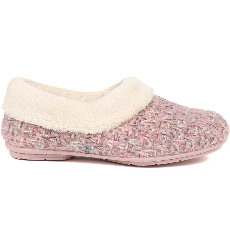 Faux-Fur-Lined Slippers - CARIANA / 324 749